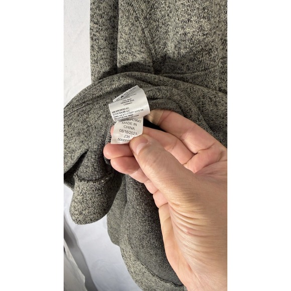 Eddie Bauer Sweater Men Fits XL Dark Gray Radiator Fleece Snap Mock Pullover - Picture 6 of 14